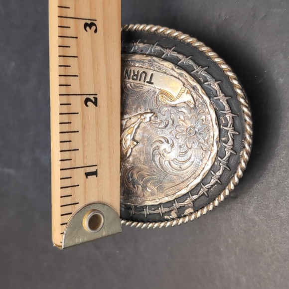 Montana Silversmith Columbus Mont. Turn & Burn Western Numbered Belt Buckle - Picture 12 of 12